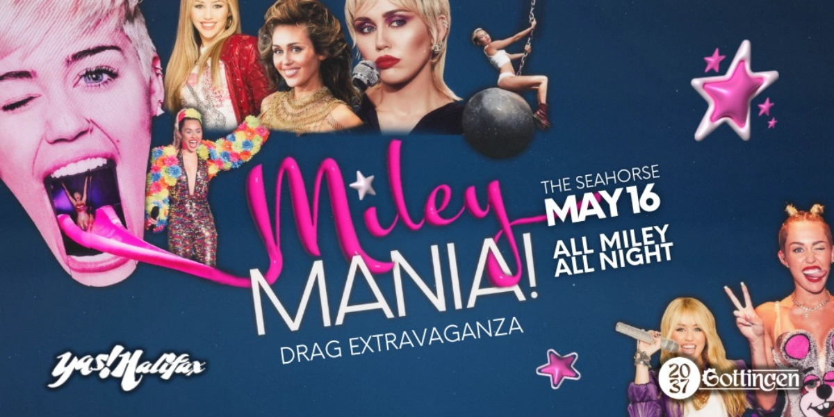 Event image for Miley Mania Drag Show @ The Seahorse Tavern