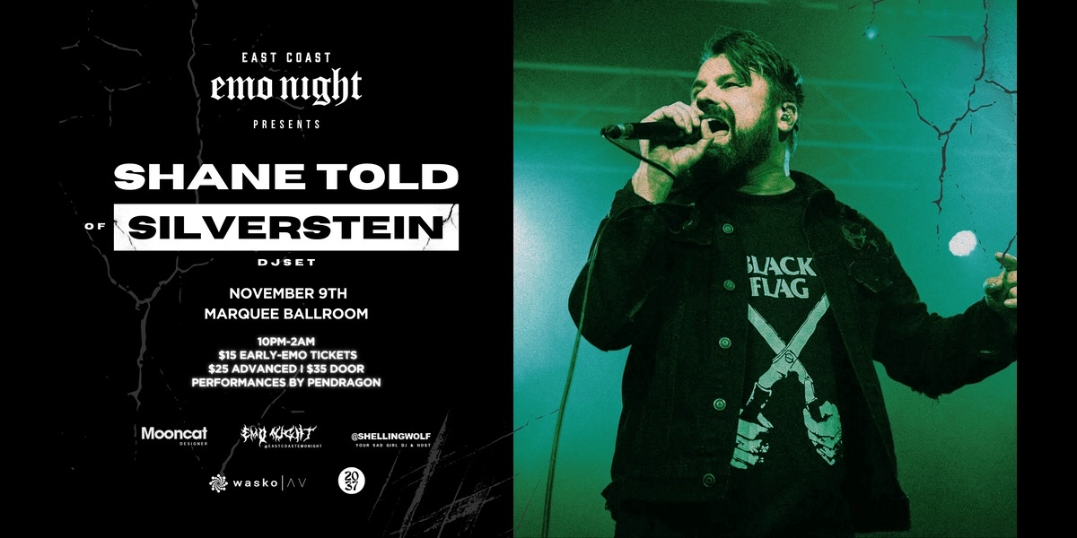 Event image for East Coast Emo Night ft. Shane Told (Silverstein) @ The Marquee Ballroom