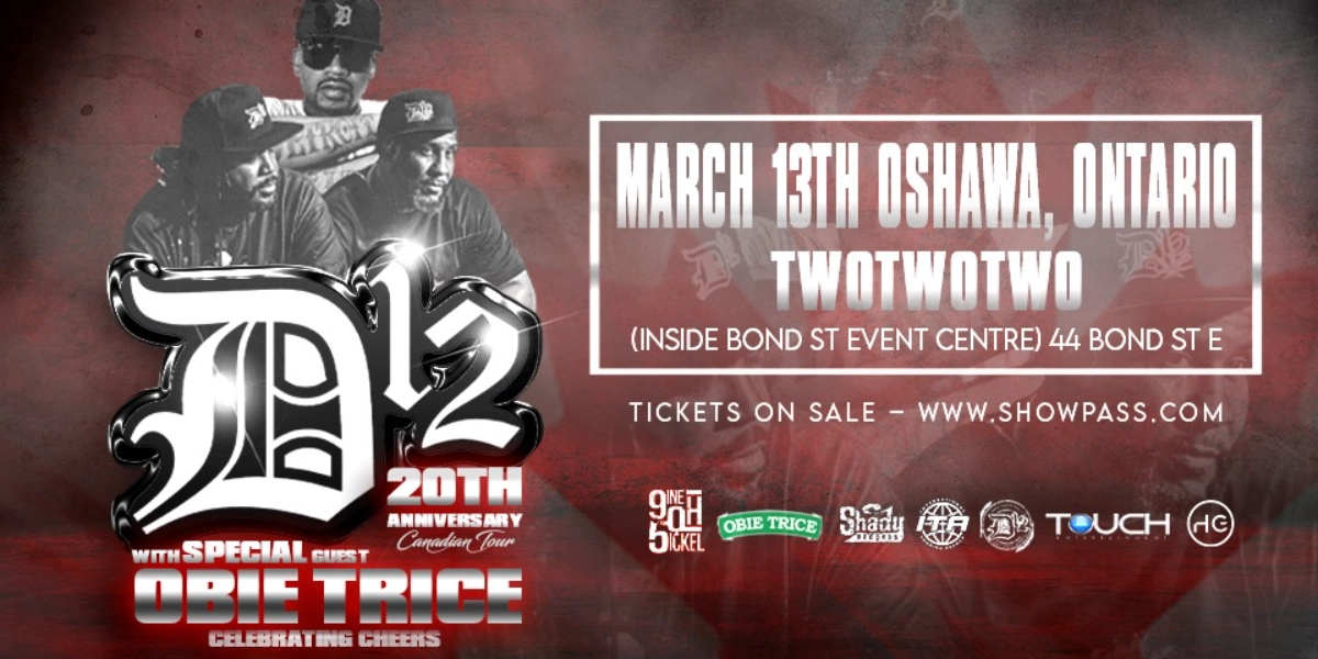 Event image for D12 20th Anniversary Tour w/ Obie Trice - Oshawa