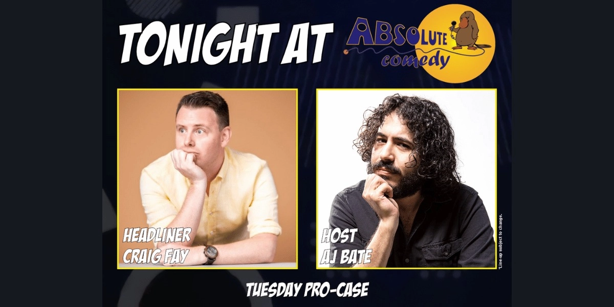 Event image for Absolute Comedy Toronto: Headliner Craig Fay and MC AJ Bate