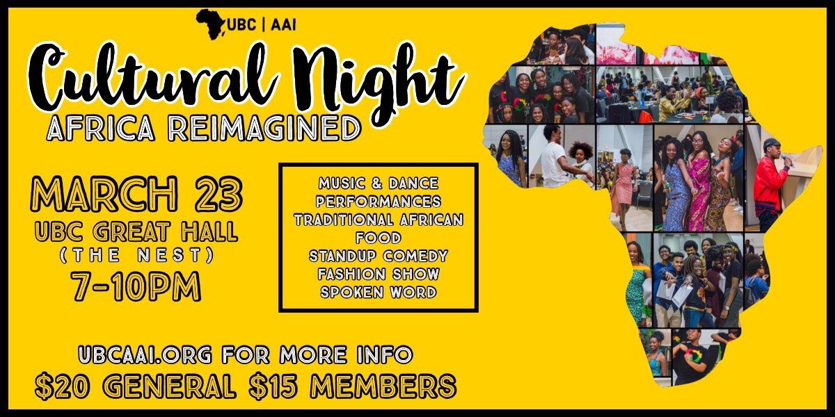 Event image for UBC AAI Presents Cultural Night: Africa Reimagined
