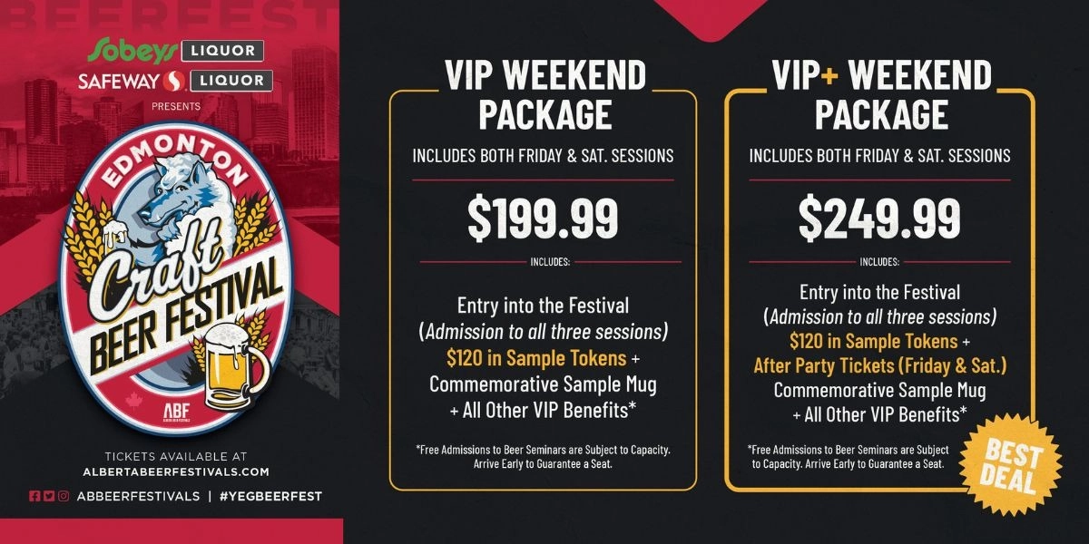 Event image for 2024 Edmonton Craft Beer Festival VIP Weekend Packages
