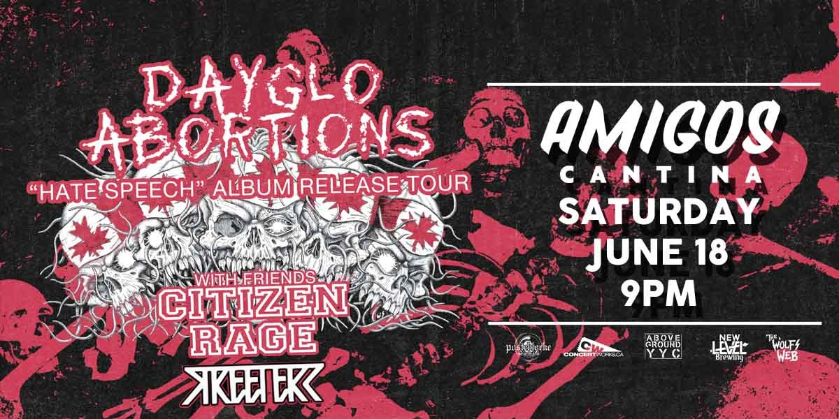 Event image for Dayglo Abortions w/ Citizen Rage and Streeters