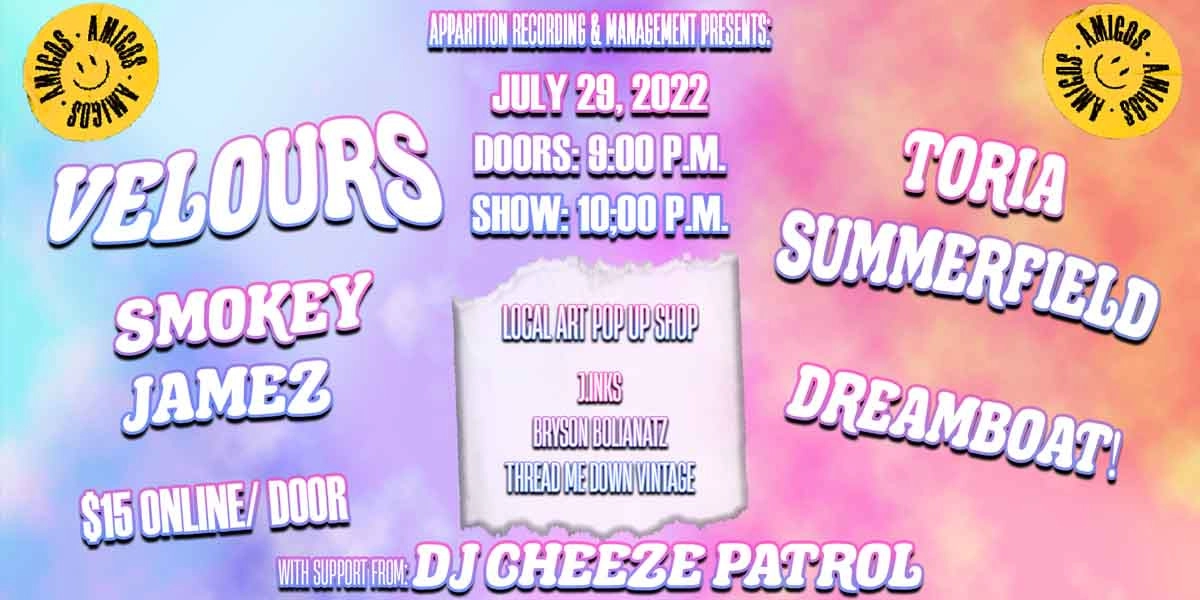 Event image for Velours, Toria Summerfield and guests