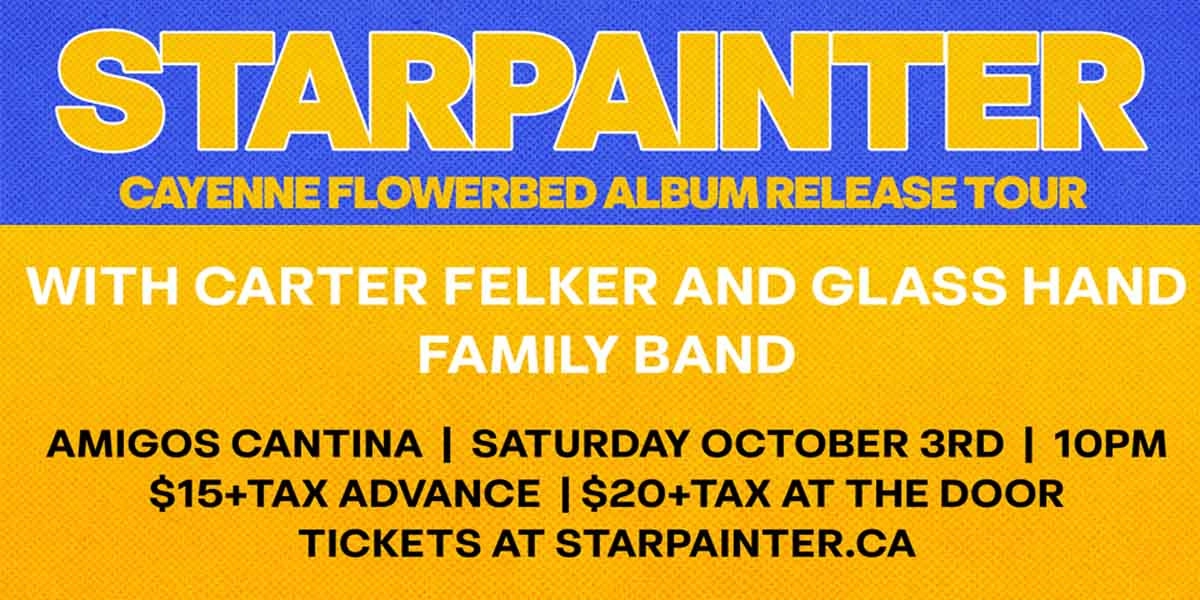 Event image for Starpainter w/ Carter Felker and Glass Hand Family Band