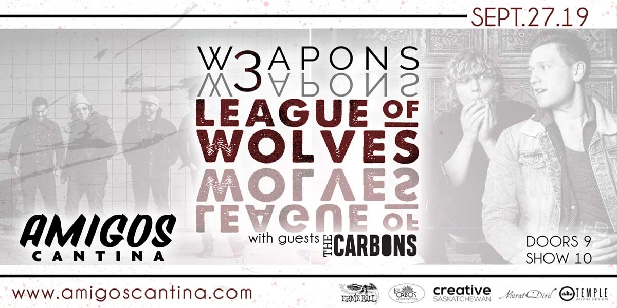 Event image for W3APONS & League of Wolves w/ The Carbons