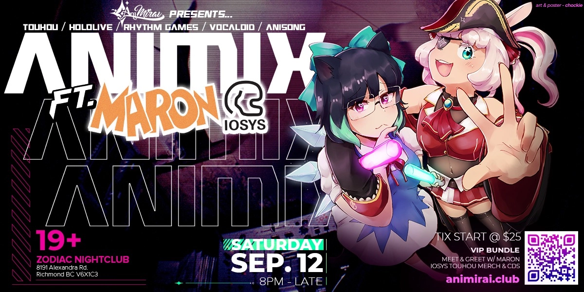 Event image for AniMirai Presents: Animix! Feat. Maron from IOSYS