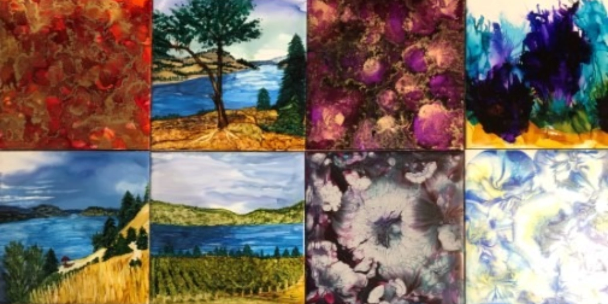 Event image for Sip and Ink Alcohol Ink on Canvas Workshop