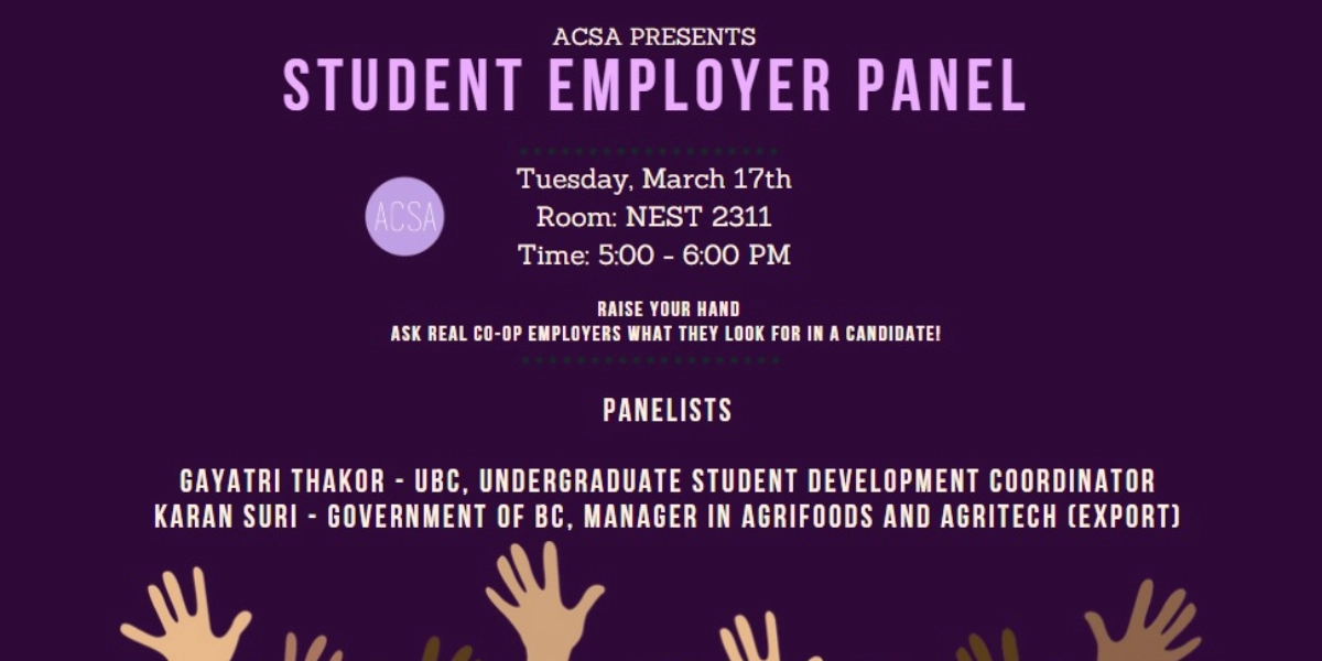 Event image for ACSA Employer x Student Panel