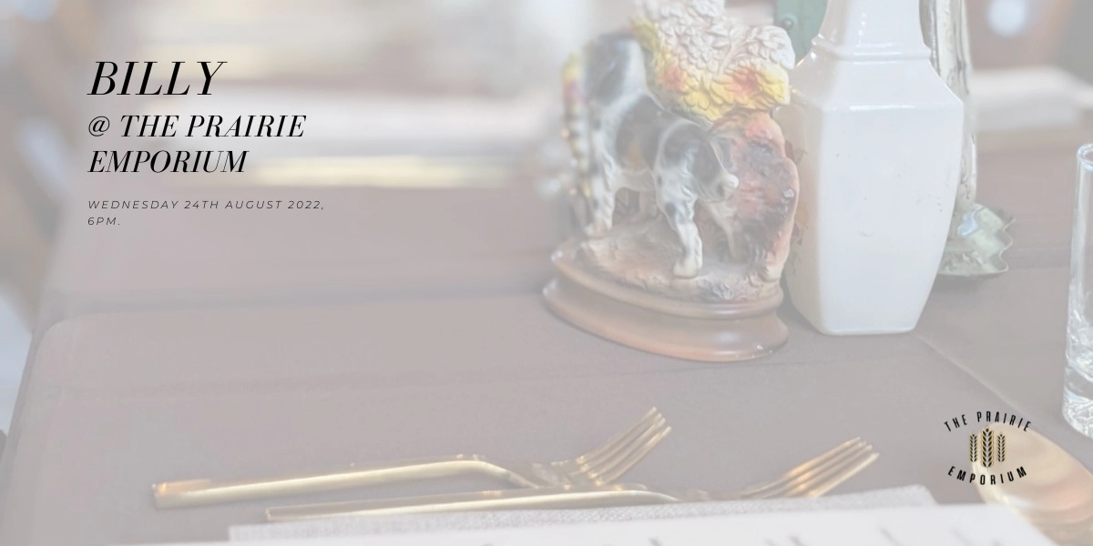 Event image for BILLY AT THE PRAIRIE EMPORIUM