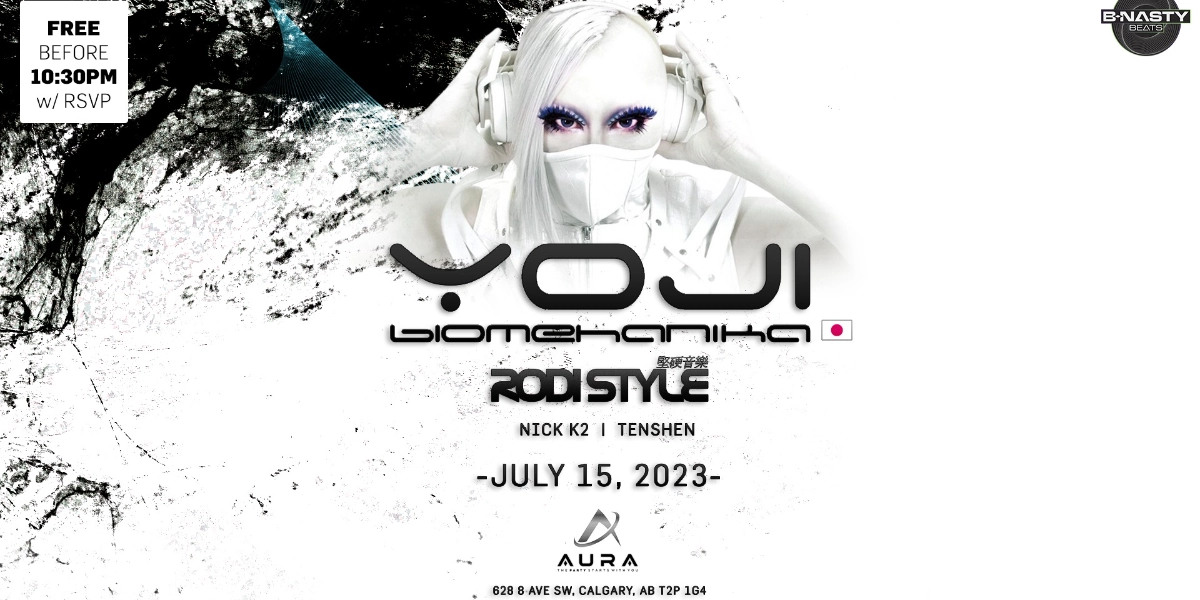 Event image for Yoji Biomehanika and Rodi Style/ Free Before 10:30pm w/ RSVP / Aura Bar and Stage
