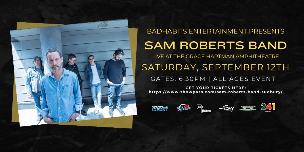 Event image for Sam Roberts Band at The Grace Hartman Amphitheatre