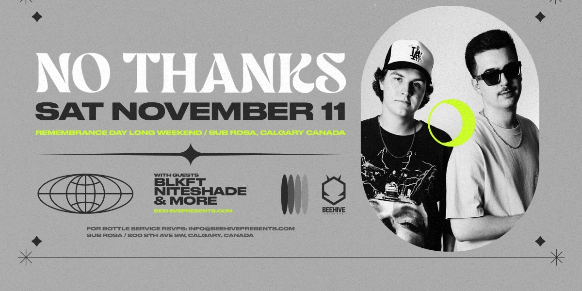 Event image for NO THANKS • 11.11.23