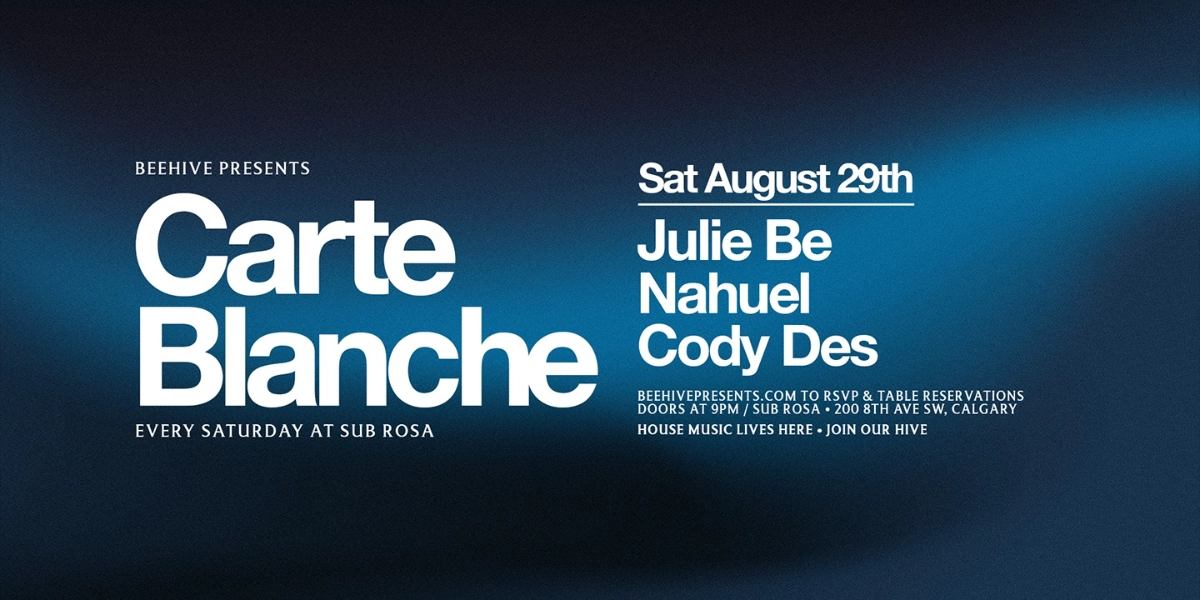 Event image for CARTE BLANCHE • 08.29.26
