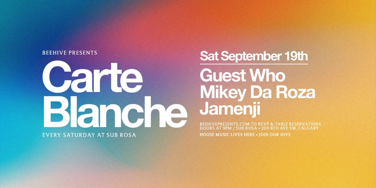 Event image for CARTE BLANCHE • 09.19.26
