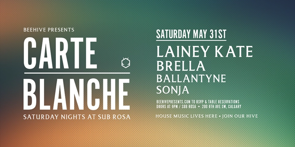 Event image for CARTE BLANCHE • 05.31.25