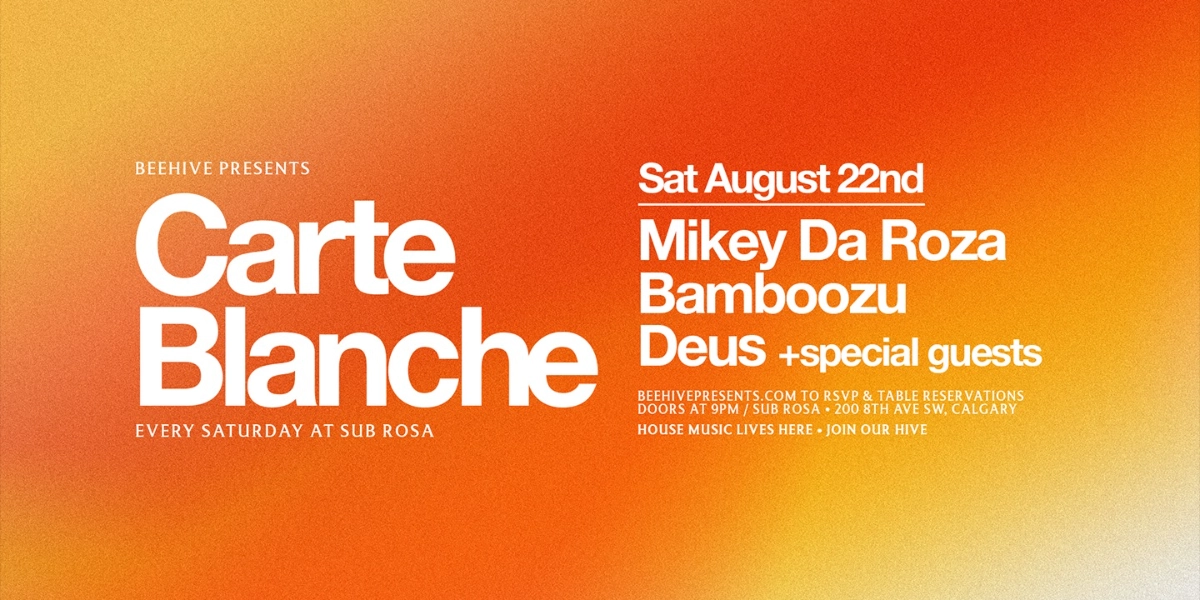 Event image for CARTE BLANCHE • 08.22.26