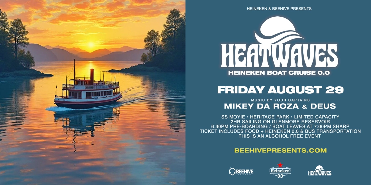 Event image for HEATWAVES HEINEKEN BOAT CRUISE 0.0 • 08.29.25