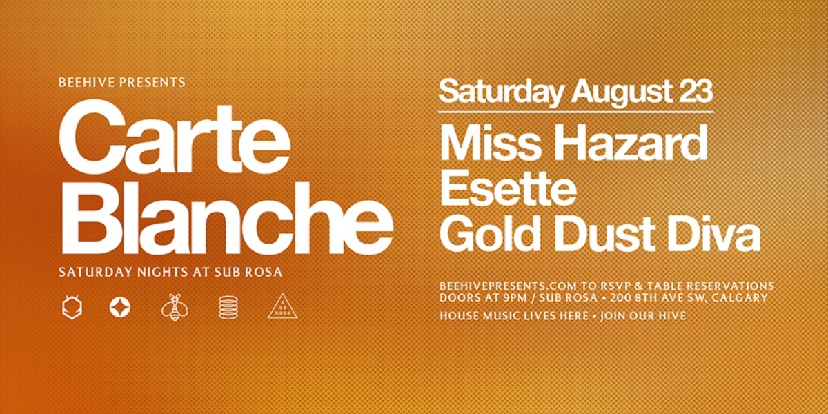 Event image for CARTE BLANCHE • 08.23.25