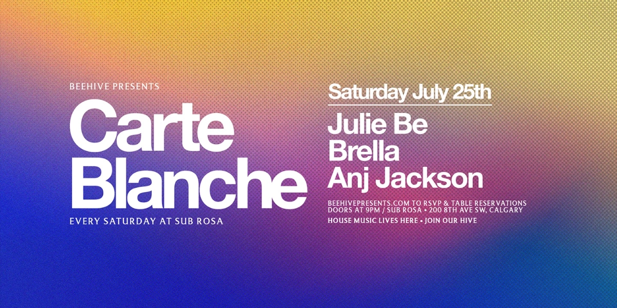 Event image for CARTE BLANCHE • 07.25.26