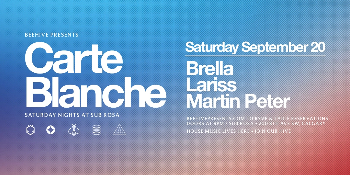 Event image for CARTE BLANCHE • 09.20.25