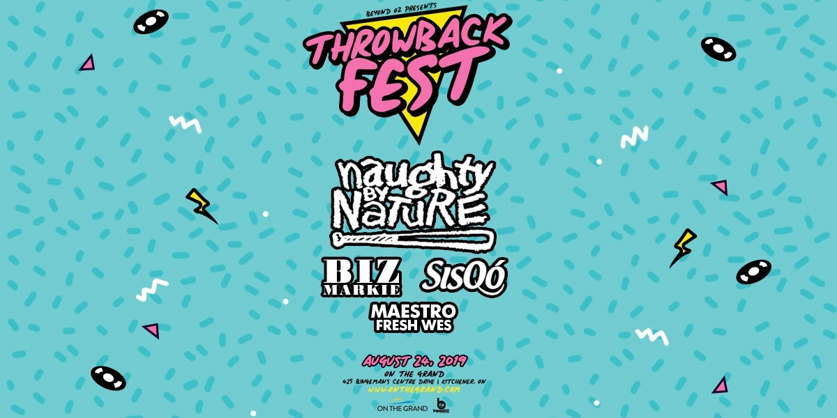 Event image for THROWBACK FEST Ft. NAUGHTY BY NATURE, BIZ MARKIE, SISQO & MAESTRO FRESH WES