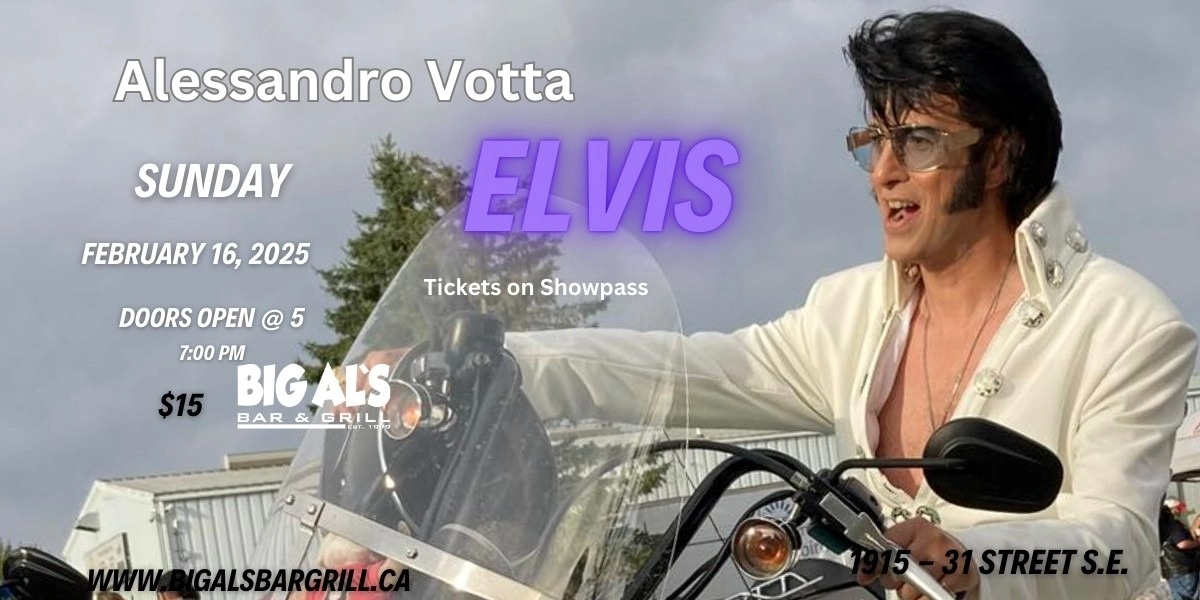 Event image for Alessandro Votta as ELVIS | LIVE at Big Al's!