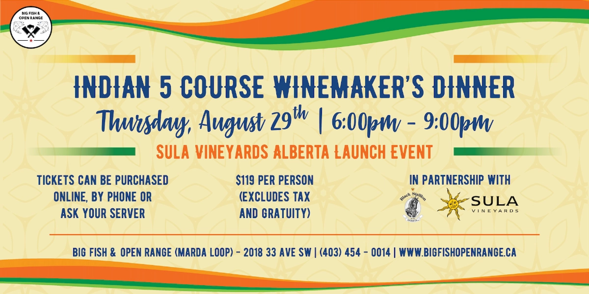 Event image for Indian 5 Course Winemaker's Dinner