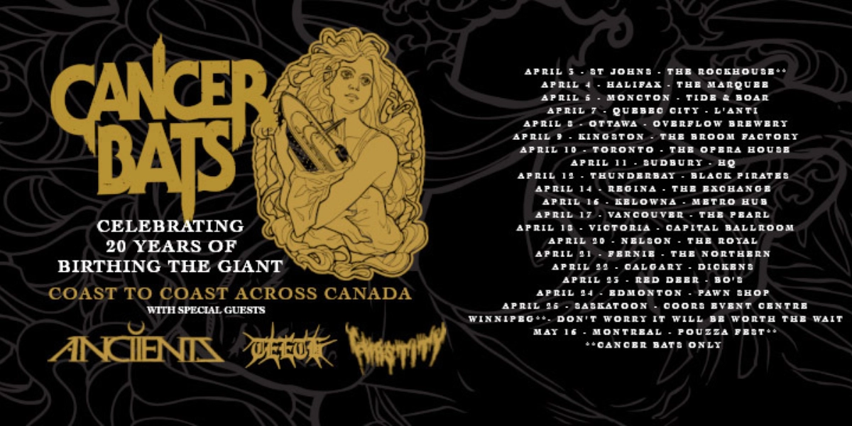 Event image for CANCER BATS 20 Year Anniversary Tour w/ Anciients, Teeth & Chastity (ALL AGES)