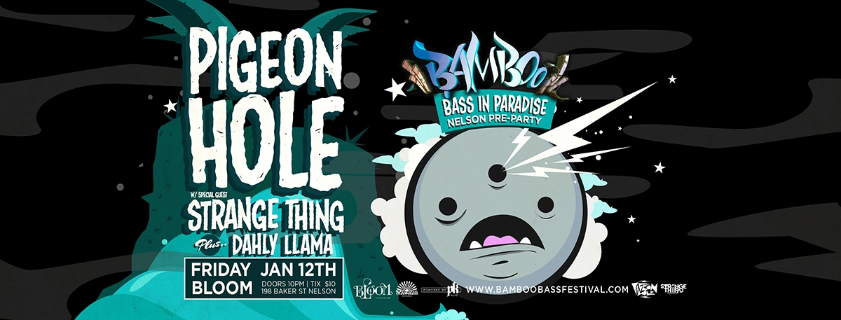 Event image for Pigeon Hole + Strange Thing - Bamboo Bass Festival Pre-Party