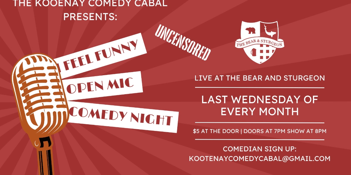 Event image for I FEEL FUNNY Open Mic Comedy Night @ The Bear & Sturgeon