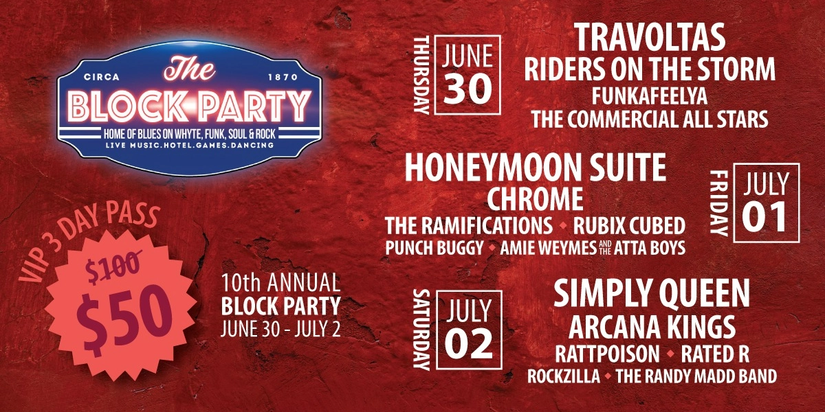 Event image for VIP Weekend Pass 10th Annual Block Party (200)