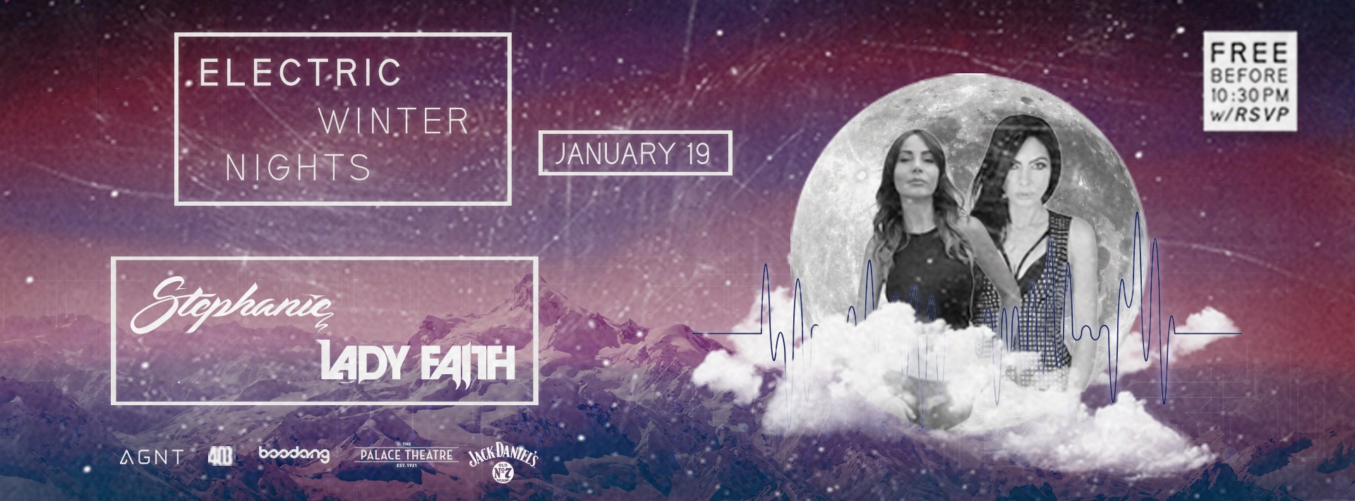 Event image for Stephanie & Lady Faith (Electric Winter Nights )