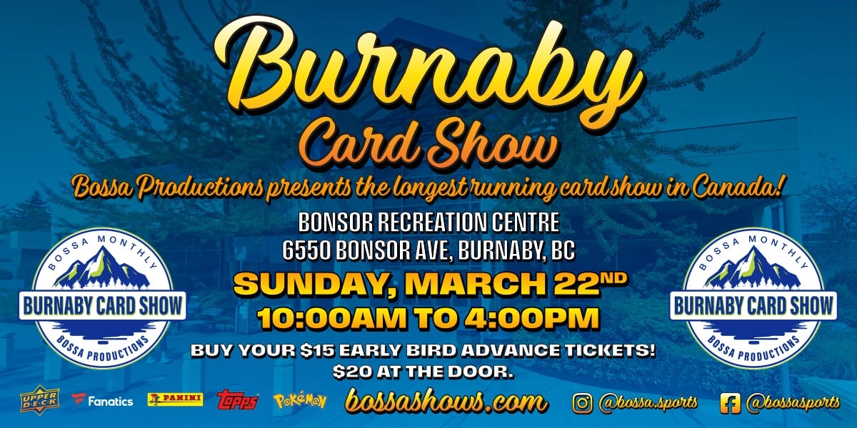 Event image for Bossa Burnaby Card Show - Sun, Mar 22, 2026