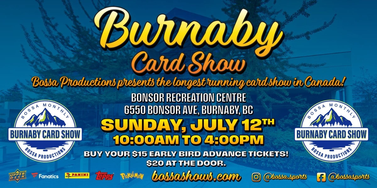 Event image for Bossa Burnaby Card Show - Sun, July 12, 2026