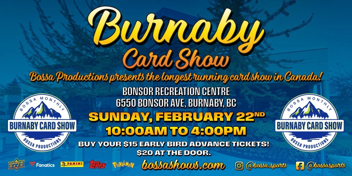 Event image for Bossa Burnaby Card Show - Sun, Feb 22, 2026