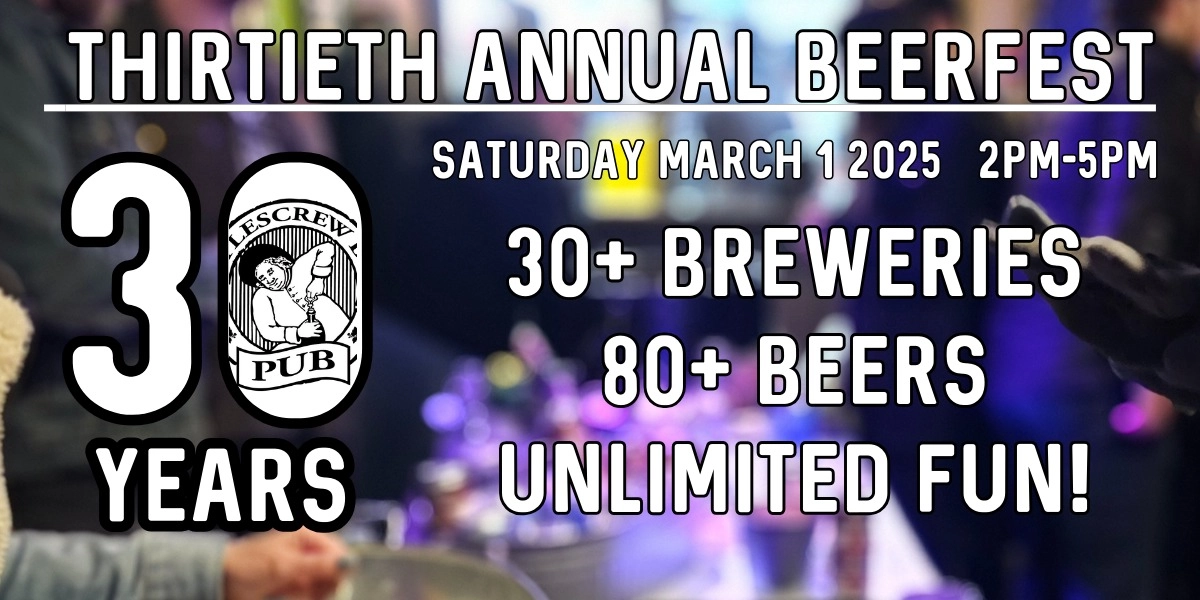 Event image for Bottlescrew Bill's 30th ANNUAL BEERFEST!