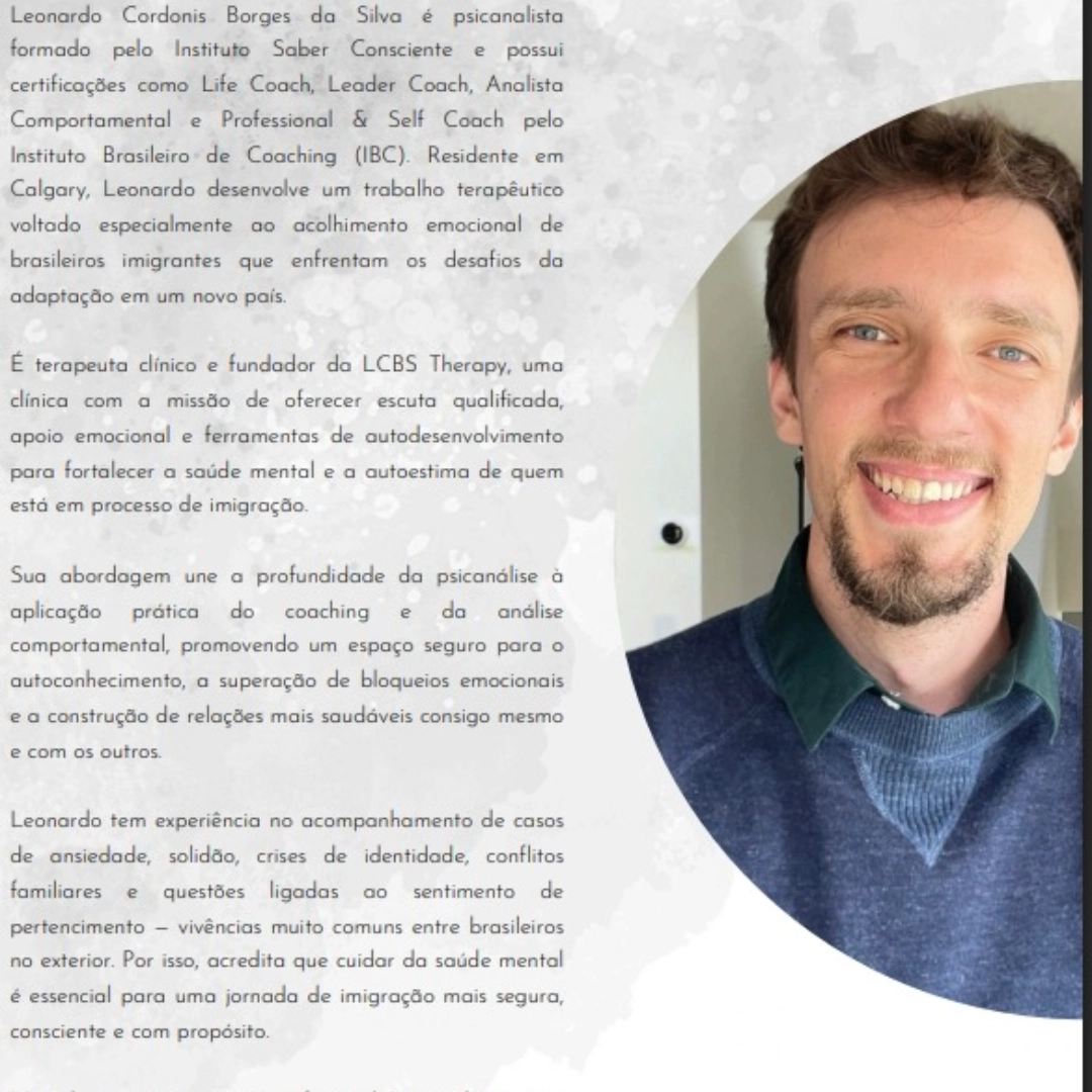 Event image for Um Olhar Psicanalítico sobre as Dores e Recursos Emocionais do Imigrante Brasileiro