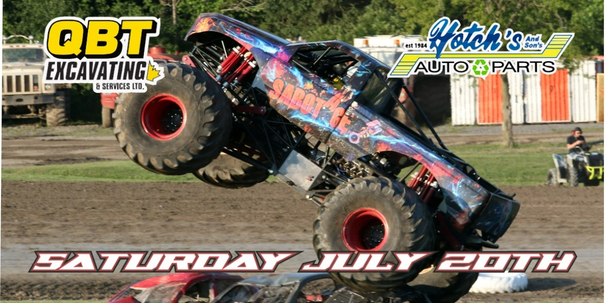 Event image for RACE 12- JULY 20- MONSTER TRUCK MADNESS