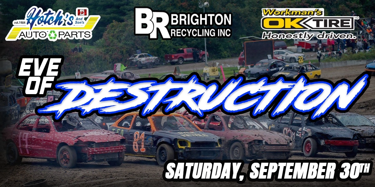 Event image for RACE 22- SEPTEMBER 30- EVE OF DESTRUCTION