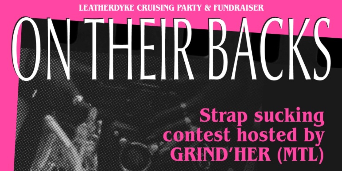 Event image for On Their Backs: Leatherdyke Cruising Party & Fundraiser