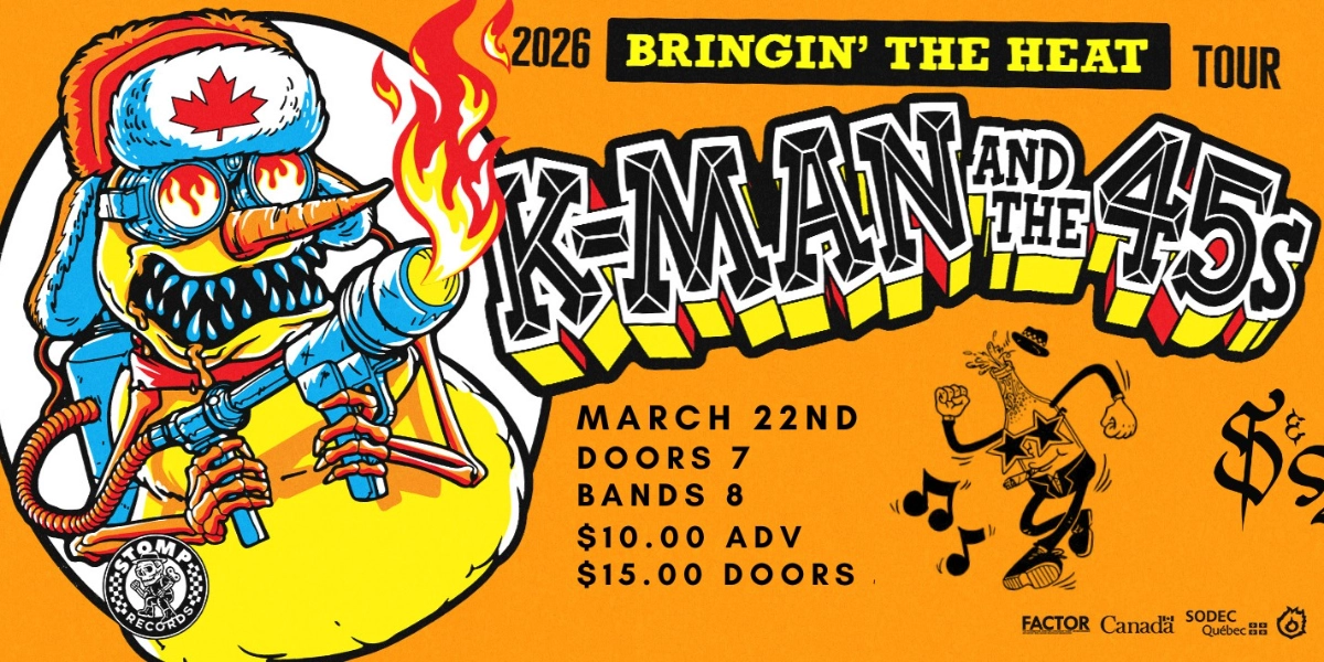 Event image for K-Man &The 45's, The Murder Birds, Saints & Rogues