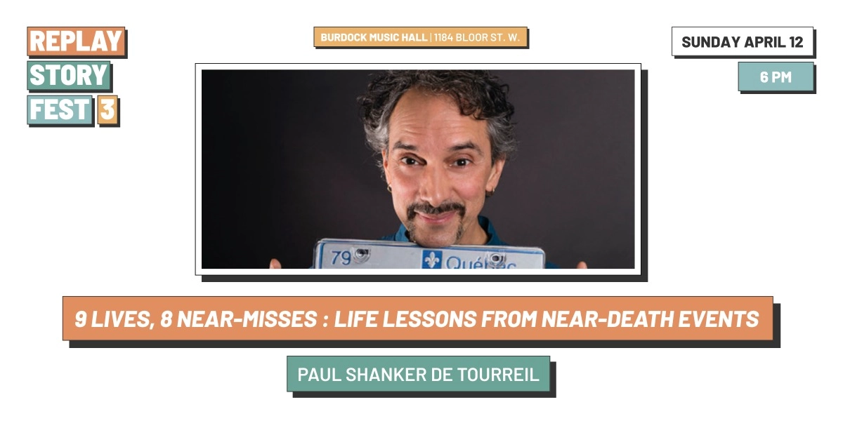 Event image for 9 Lives, 8 Near-Misses: Life Lessons from Near-Death Events by Paul De Tourreil