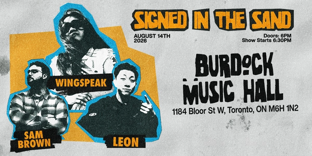 Event image for SIGNED IN THE SAND: WINGSPEAK WITH SPECIAL GUESTS LEON & SAM BROWN