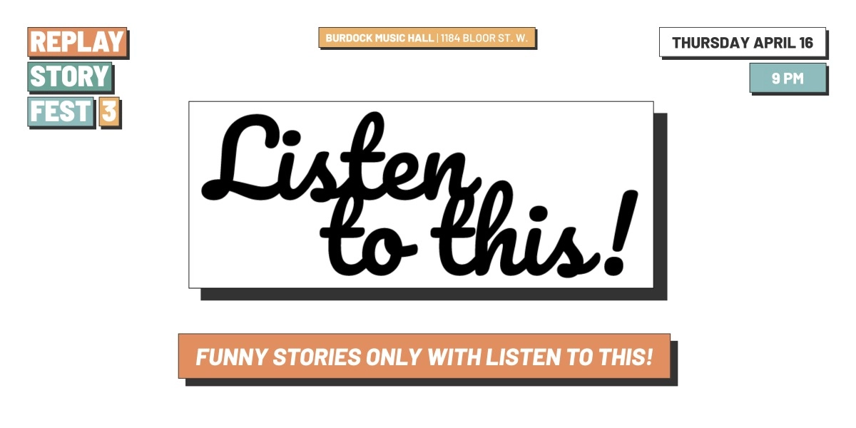 Event image for Funny Stories Only with Listen to This!