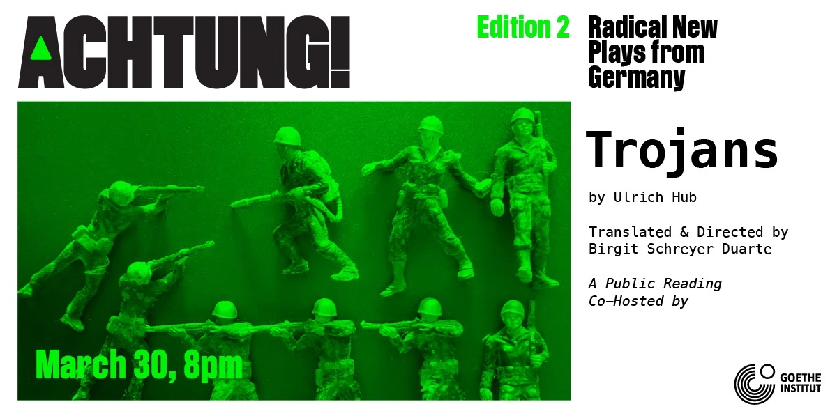 Event image for TROJANS by Ulrich Hub. A Play Reading