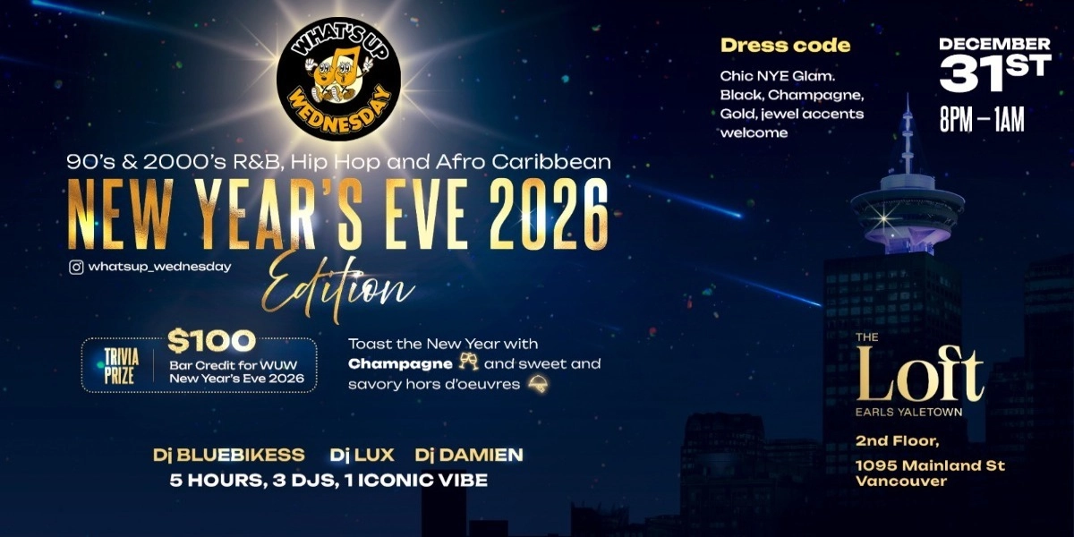 Event image for WHAT'S UP WEDNESDAY NYE 2026 PARTY| 90'S & 00'S RNB HIP-HOP AFRO-CARIBBEAN