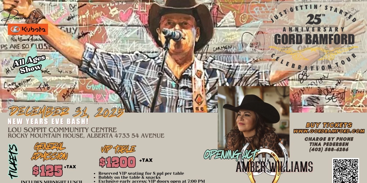 Event image for Gord Bamford 25th Celebration Tour New Years Eve Bash --- Rocky Mountain House