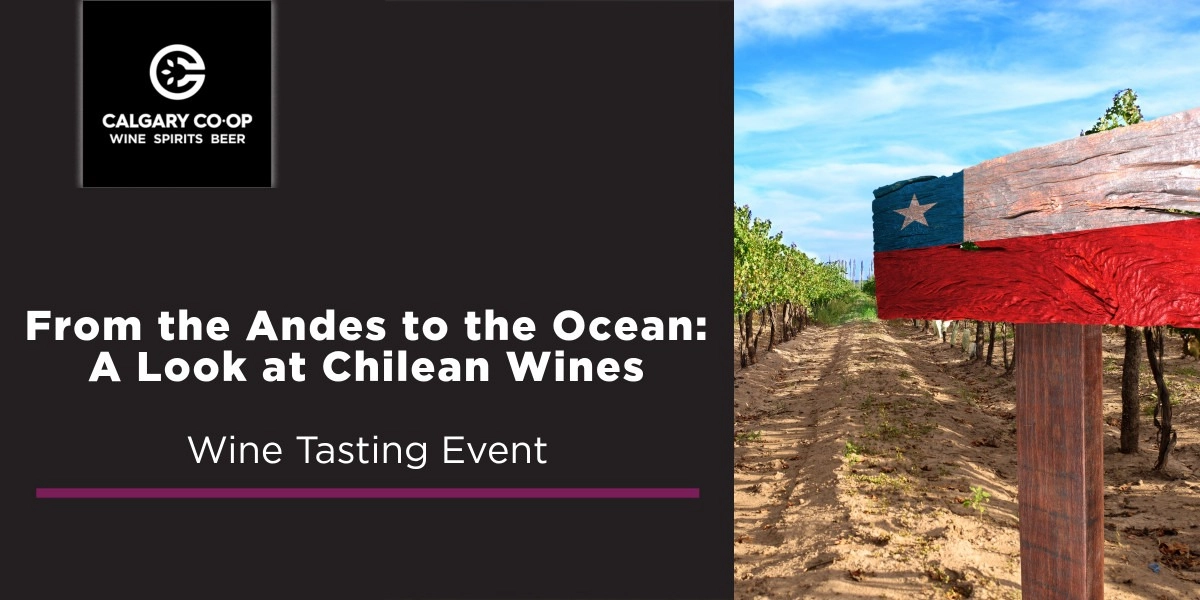 Event image for From the Andes to the Ocean: A Look at Chilean Wines - Beddington