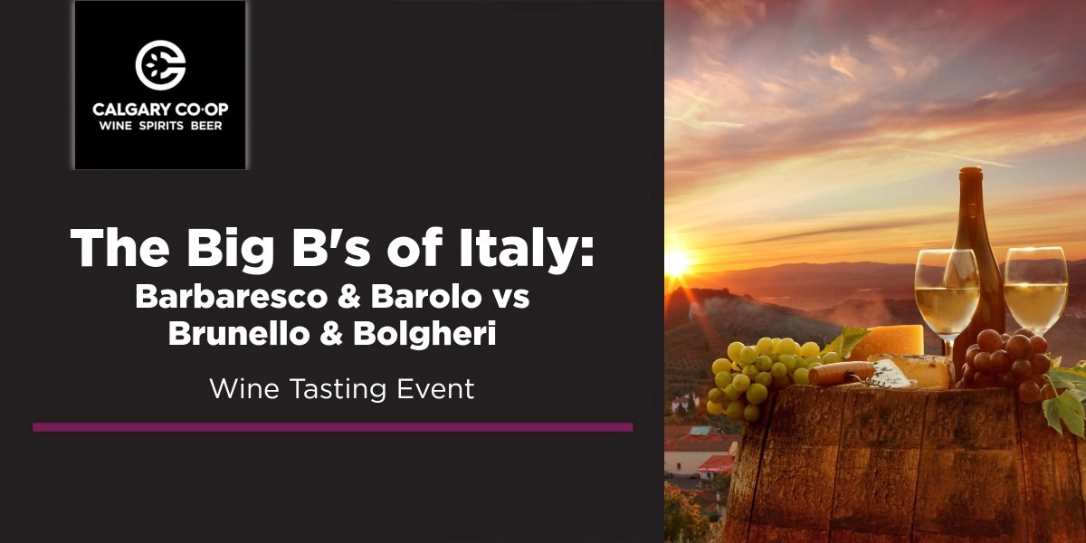 Event image for Big B's of Italy: Barolo vs Brunello - Crowfoot
